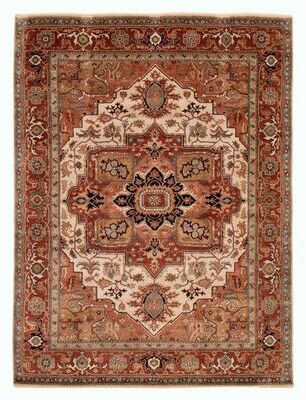 ECARPETGALLERY Hand-knotted Jules Sultane Ivory Wool Rug - 8'10 x 11'8