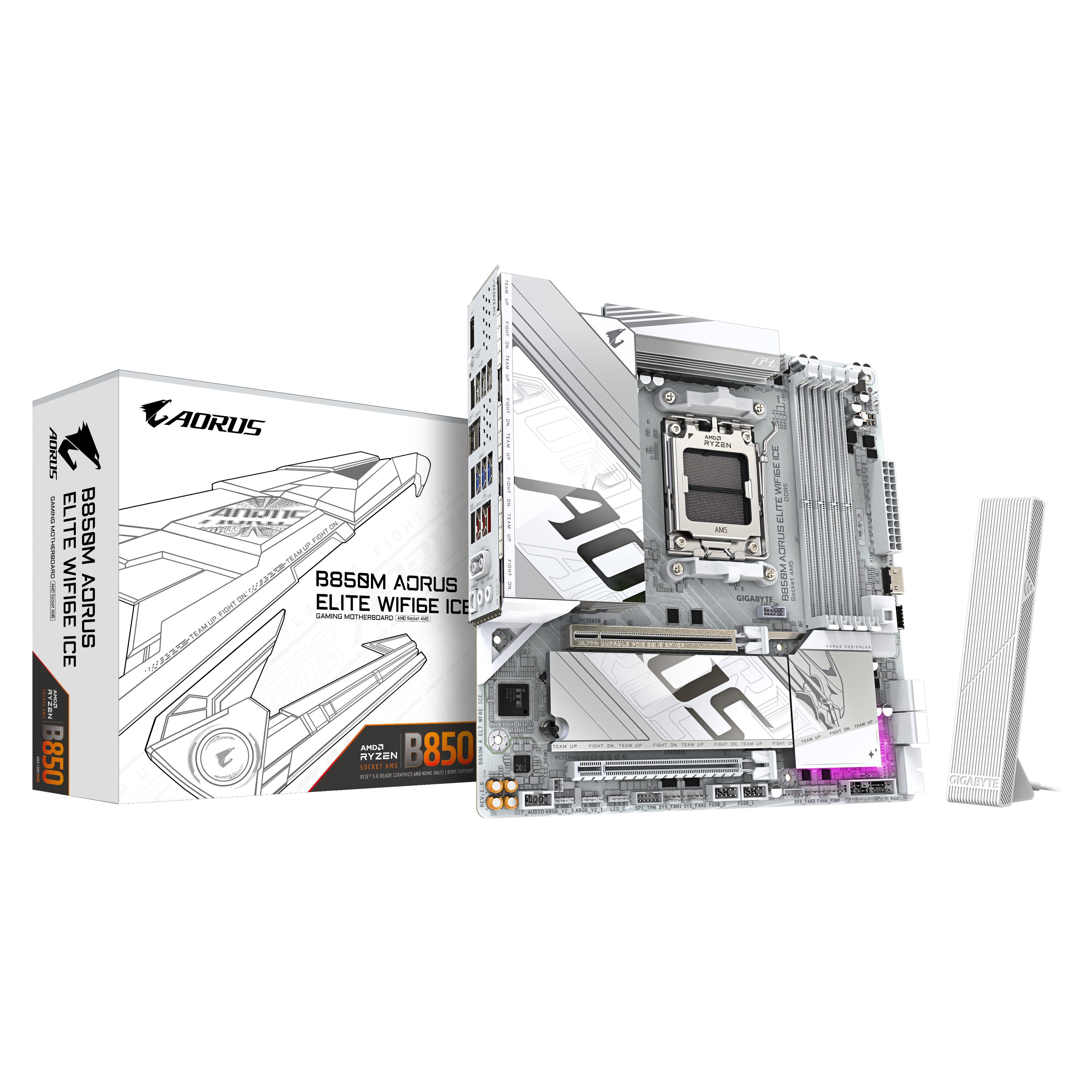 GIGABYTE B850M AORUS ELITE WIFI6E ICE mATX Mainboard - Sockel AM5