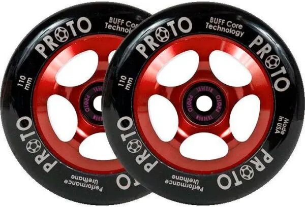 Ruote Monopattino Proto Spoked Sliders Pacco da 2 (110mm - Black On Red)