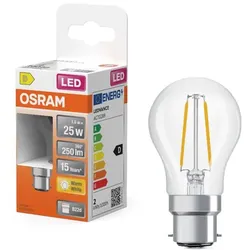 OSRAM B22d LED Star Classic P 25 Filament 1,8W wie 25W warmweißes Licht 2700K