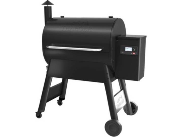 Traeger - Barbecue Pellet Pro 780 Noir Sur Chariot, Grille Haute 76x18 Cm, Grille Basse 76x48 Cm
