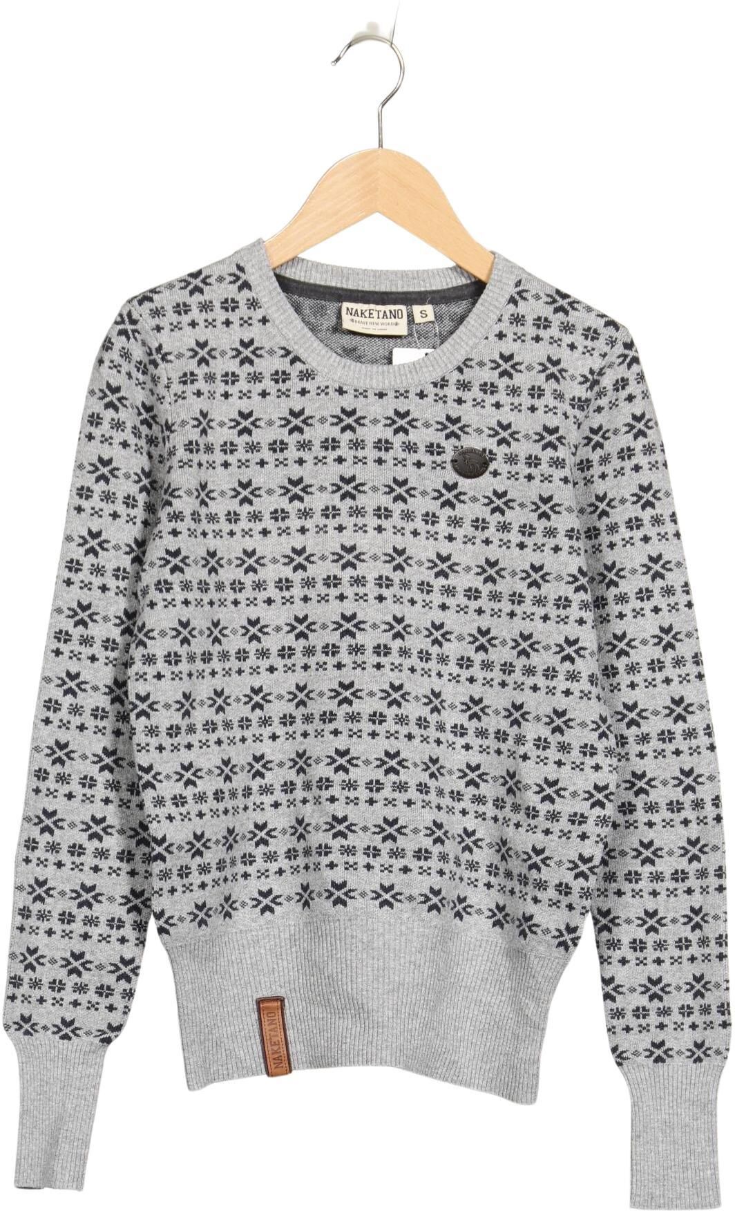 Naketano Damen Pullover, Grau, Gr. S, Baumwolle - Second Hand