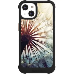Nivocase Hülle für Apple iPhone 13 Stossfeste Handyhülle NIVOmax Case Schwarz Blumen Fotografie Pusteblume (Apple iPhone 13), Smartphone Hülle, Schwarz