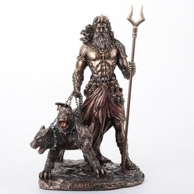 Veronese Design 9.84 inches Height Cold Cast Bronze Hades God of the Greek Underworld Bronze Finish Figurine