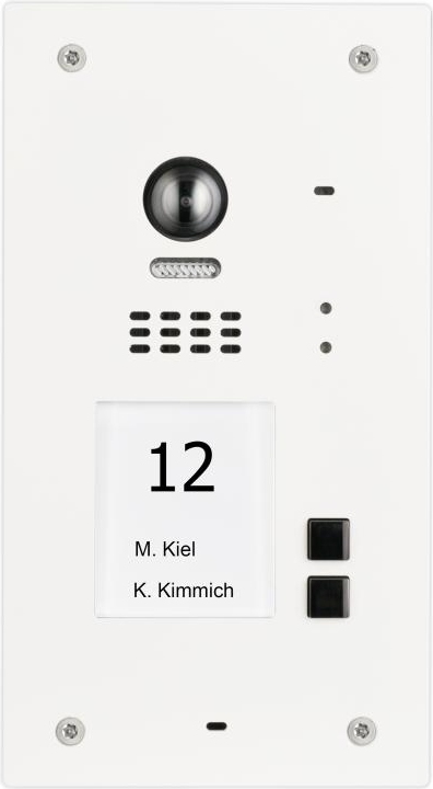 BALTER EVIDA Weiss RFID Edelstahl-Türstation 2 Teilnehmer 2-Draht BUS 170° Ultra-Weitwinkelkamera