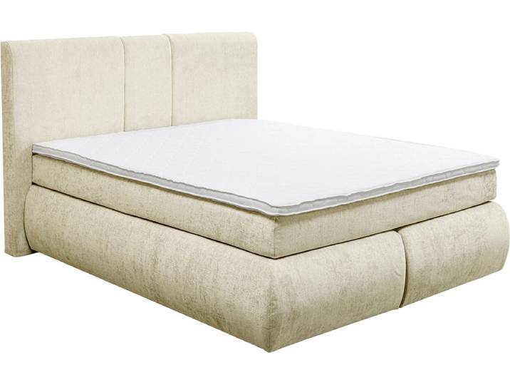 Boxspringbett NATI beige 160x200cm halbfest