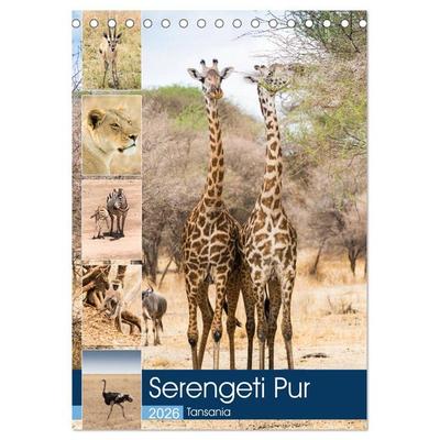 Serengeti Pur - Tansania (Tischkalender 2026 DIN A5 hoch), CALVENDO Monatskalender