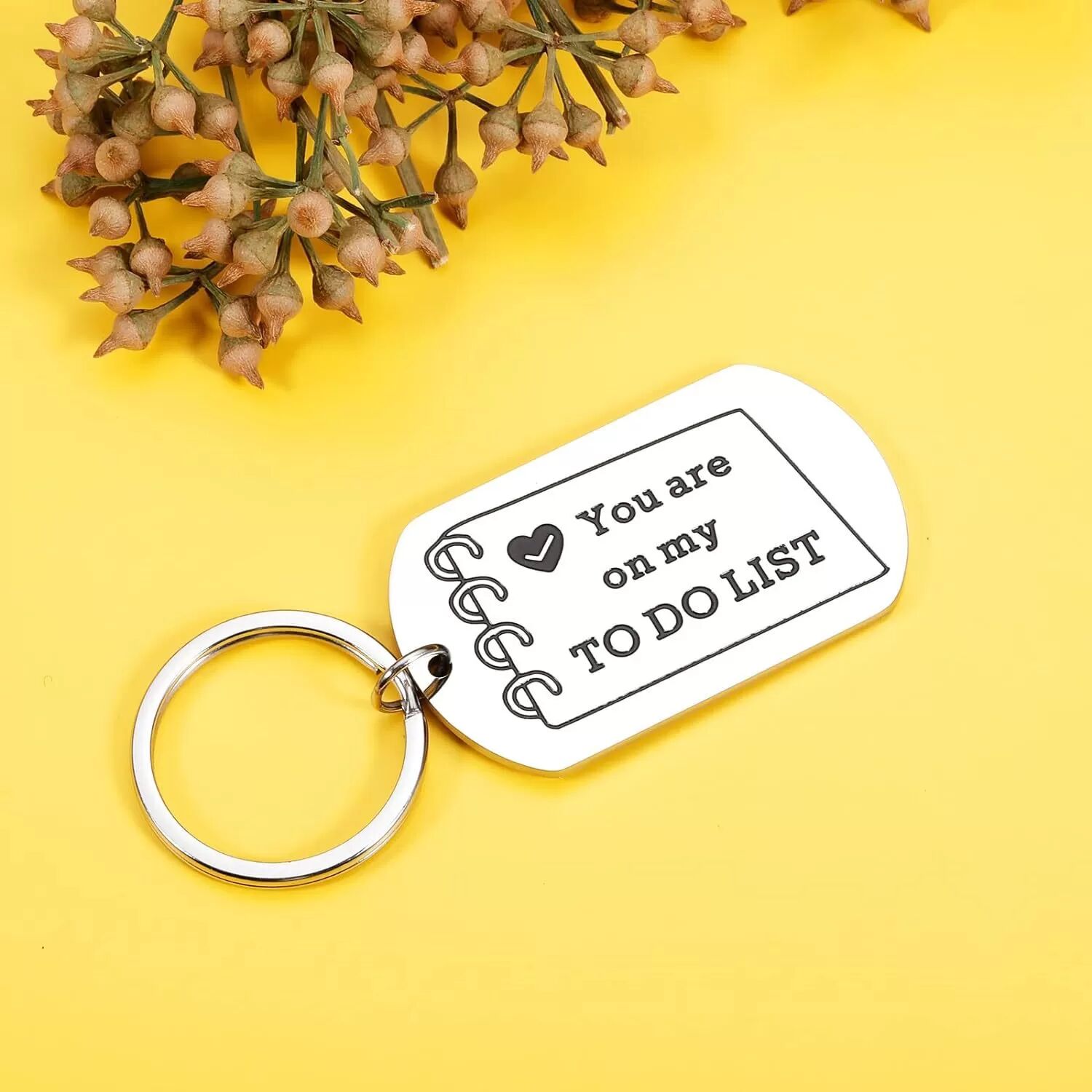 INF Valentinstag Edelstahl Schlüsselanhänger Geschenk für Paare