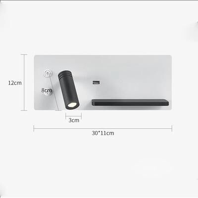 Uplift Picks Adjustable LED Reading Wall Lamp With Dual Charging b2 warm Light