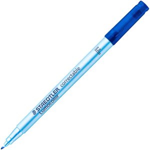 Staedtler Folienschreiber Lumocolor correctable, 305 F-3, Strichbreite 0,6mm, blau