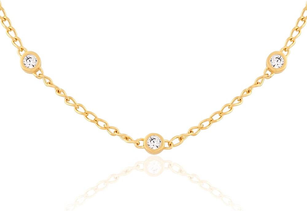 Collier Impala En Plaqué Or Jaune Et Oxyde Femme
