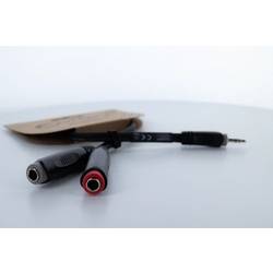 Cordial 14892 Klinke Audio Y-Adapter [1x Klinkenstecker 3.5 mm - 2x Klinkenbuchse 6.3 mm (mono)] 0.30 m Schwarz PVC-Mantel, Zwillingsleitung