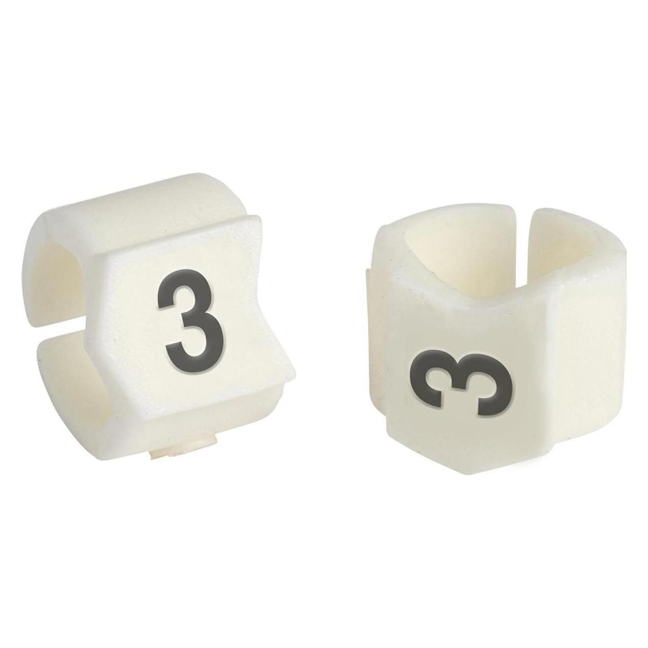 Brady SCN-23-3, Clipsleeve Drahtmarkierer, Beschriftung "" 3 "", für Kabeldurchmesser von 5,9 (133403)
