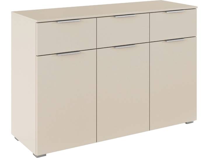 Kombikommode GOODPRODUCT Kommode Sideboard Schubladenkommode Schlafzimmerkommode CORTONA , beige (beige (champagner)), B:120cm H:81cm T:42cm, Holzwerkstoff, Sideboards, Kombikommode, mit 3 Schubladen und 3 verstellbaren Einlegeboden MADE IN GERMANY