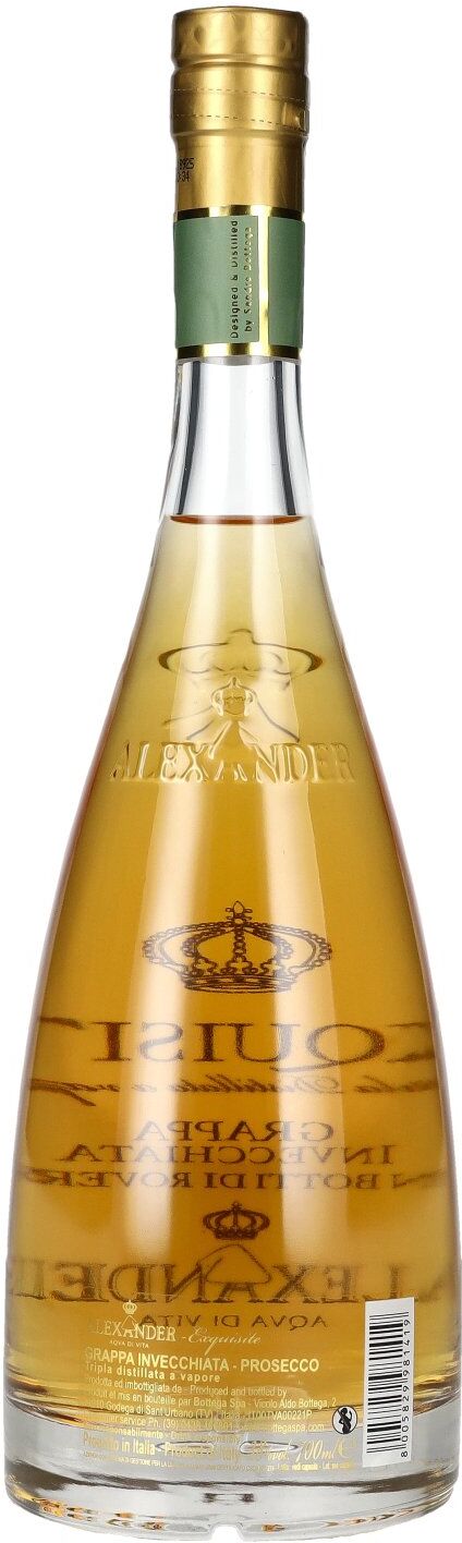 Bottega Alexander Exquisite Aqva Di Vita Grappa Invecchiata Prosecco 38% Vol. 0,7l