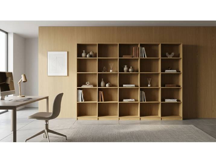 Étagère bureau avec votre menuisier en ligne Pickawood Chêne Naturel huilé