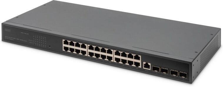 Digitus Switch 24 porte 10/100/1000 + 4SFP+ UPLINK, 19", L2+ features (DN-80223)