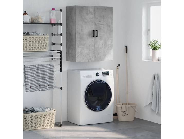 vidaXL Wandschrank Betongrau 69,5x34x90 cm