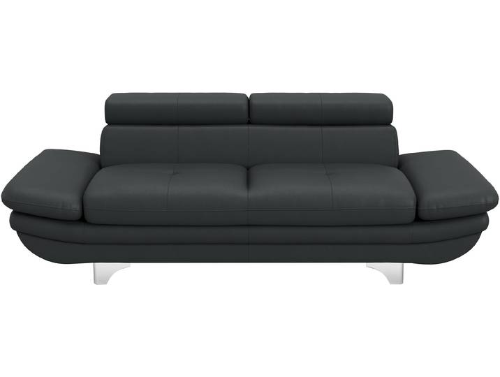 2-Sitzer COTTA Enterprise , grau (fango), B:218cm H:91cm T:104cm, Softlux-Kunstleder;Luxus-Kunstleder, Sofas, 2-Sitzer, Big-Sofa, mit Armteilverstellung & Kopfteilverstellung