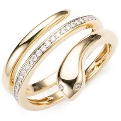 DIAMOUR Schlangen-Ring 31 Brillanten zus. ca. 0,20ct Gold 585