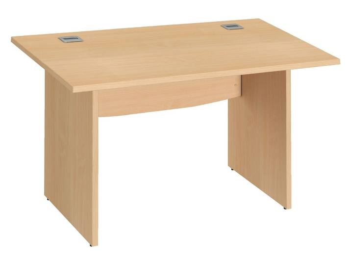 Bureaux droits L 120cm hêtre piètement pleins hêtre - - Bruneau