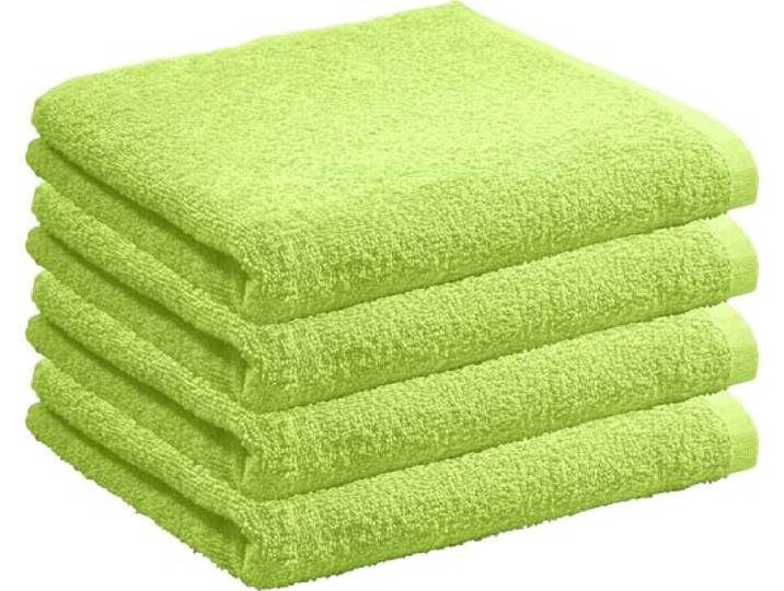 REDBEST Duschtuch Oceanside 4er-Pack Leichtfrottier apfelgrün Größe 70x140 cm