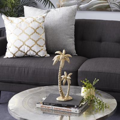 ARCILLA ELEMENTAL Gold Polyresin Palm Tree Decorative Sculpture