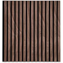 KARAT Akustikpaneel für Angenehme Raumakustik in Holzoptik 60 x 60 cm Black Walnut