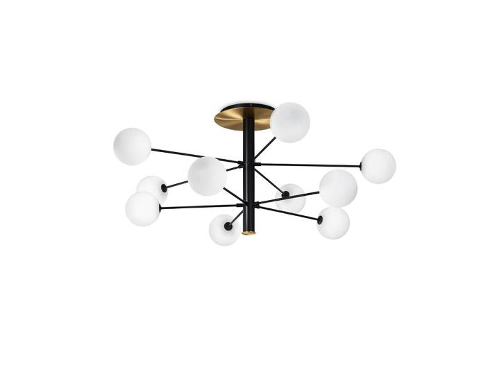 ideal lux LED Deckenleuchte Cosmopolitan, schwarz, für Wohn- / Esszimmer, Metall