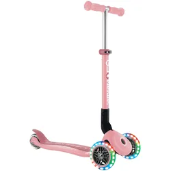 Globber Scooter Junior mit Leuchtrollen, rosa