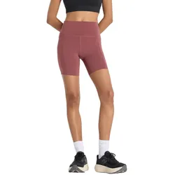 New Balance Damen Sleek Pocket High Rise Short 6" XS rot