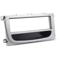  Radioblende FORD Focus, Mondeo, C+S-MAX, Galaxy 1DIN mit Fach silber 