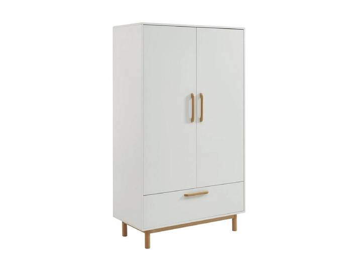 Drehtürenschrank ROME weiss 2 Türen 1 Schublade