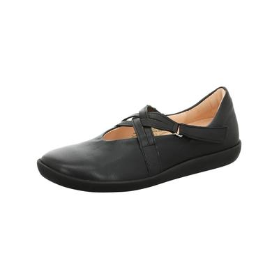 Slipper THINK "Think Slipper Leder", Damen, Gr. 40, schwarz, Leder, Schuhe Slipper