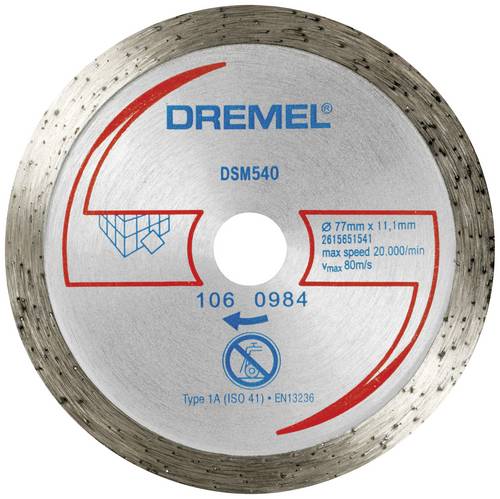 Dremel DSM540 2615S540JB Diamanttrennscheibe 77mm 1 St. Fliesen, Ziegel, Marmor, Porzellan, Keramik