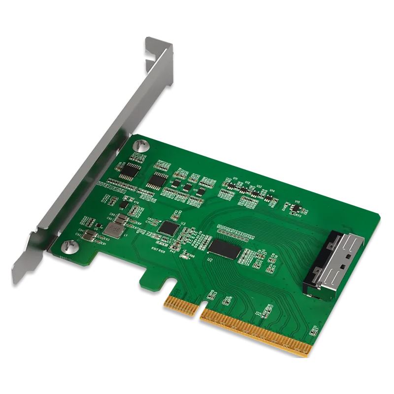 IcyDock MCIO Bi to PCle 5.0 xB Pcle Adapter with Redriver