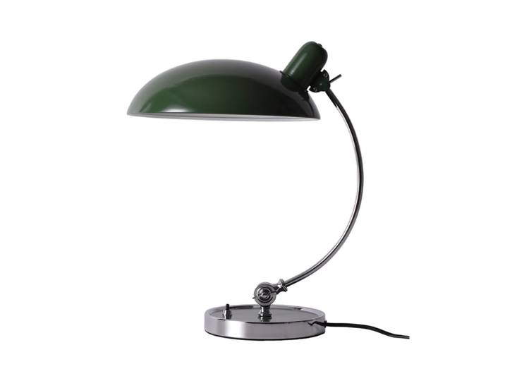 Lampe de table style bauhaus vert/chrome h43 cm