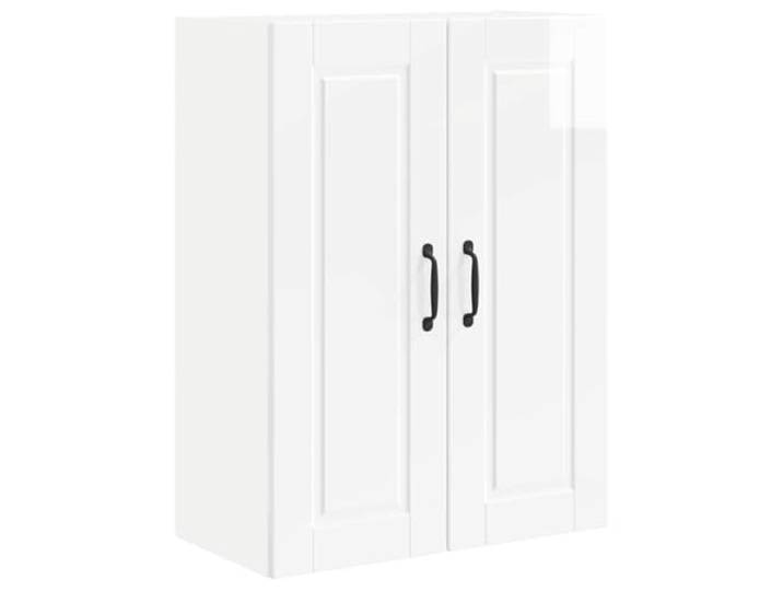 GPWERSDF Wandschrank Porto Hochglanz Weiß 60 x 31 x 80 cm Holzwerkstoff, Wandmontage, Mehrere Fächer, Robust, Für Moderne Küchen