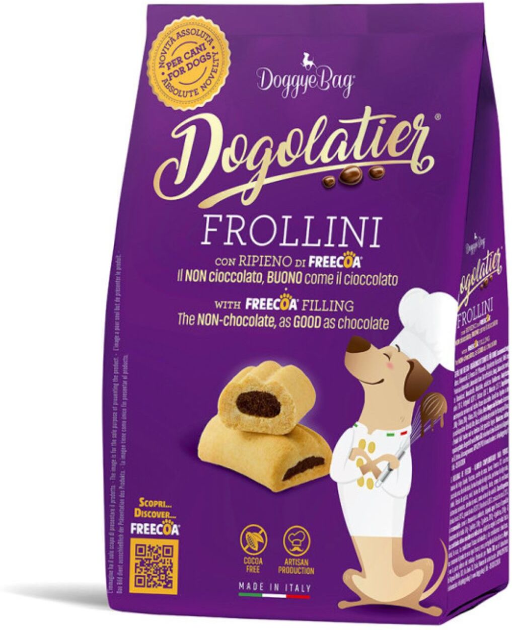 Doggye Bag DoggyeBag Biscotti per Cani Dogolatier Frollini con Ripieno di Freecoa 180 g