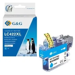 G&G Kompatibel mit Brother 422XL Druckerpatrone LC422XLC cyan (1500 Seiten)