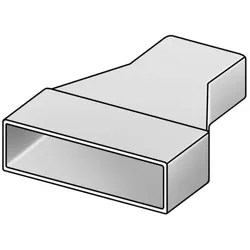 Helios Flachkanal-Übergang 60715 125 x 100 mm, flach