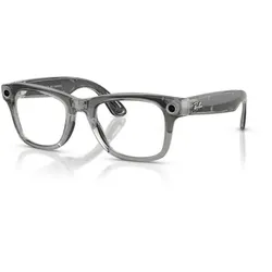 Brille Ray-Ban | META (Gen 2) Wayfarer Shiny Transparent Grey mit Transitions / 0RW4012 6840MF Limited Edition mit Stärke