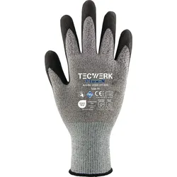 Handschuhe FlexN Gr.10 grau/schwarz EN 388 PSA II TECWERK