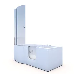 AcquaVapore Seniorendusche und Wanne mit Whirlpool S12D-WP-R Dusche 85x170cm OHNE 2K Scheiben Versiegelung