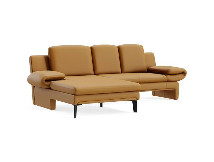 Modernes Ecksofa Astra Stoff senf B 321 cm T 168 cm - Farbe: Touch - 852 senf - Möbel Konfigurator: Traummöbel individuell zusammenstellen - Ecksofa