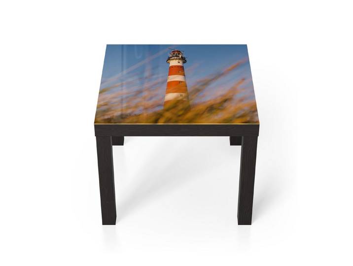DEQORI Couchtisch 'Leuchtturm im Wind', Glas Beistelltisch Glastisch modern
