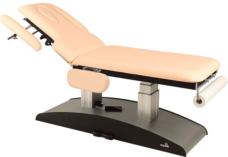 Marquesa elétrica Ecopostural: Elevação vertical, cabeça inclinable até 90º e dois corpos com reposabrazos (62x188 cm)