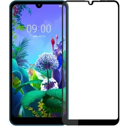 Screenguard LG Q60 Full Screen Panzerglas Schutzfolie 2.5D 9H (LG Q60), Smartphone Schutzfolie, Schwarz