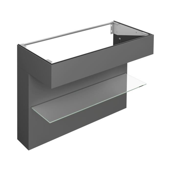 Keuco Edition 11 Art Waschtischunterschrank 32510541200 120x87x49cm, mit Ablage, Lack seidenmatt, smoke