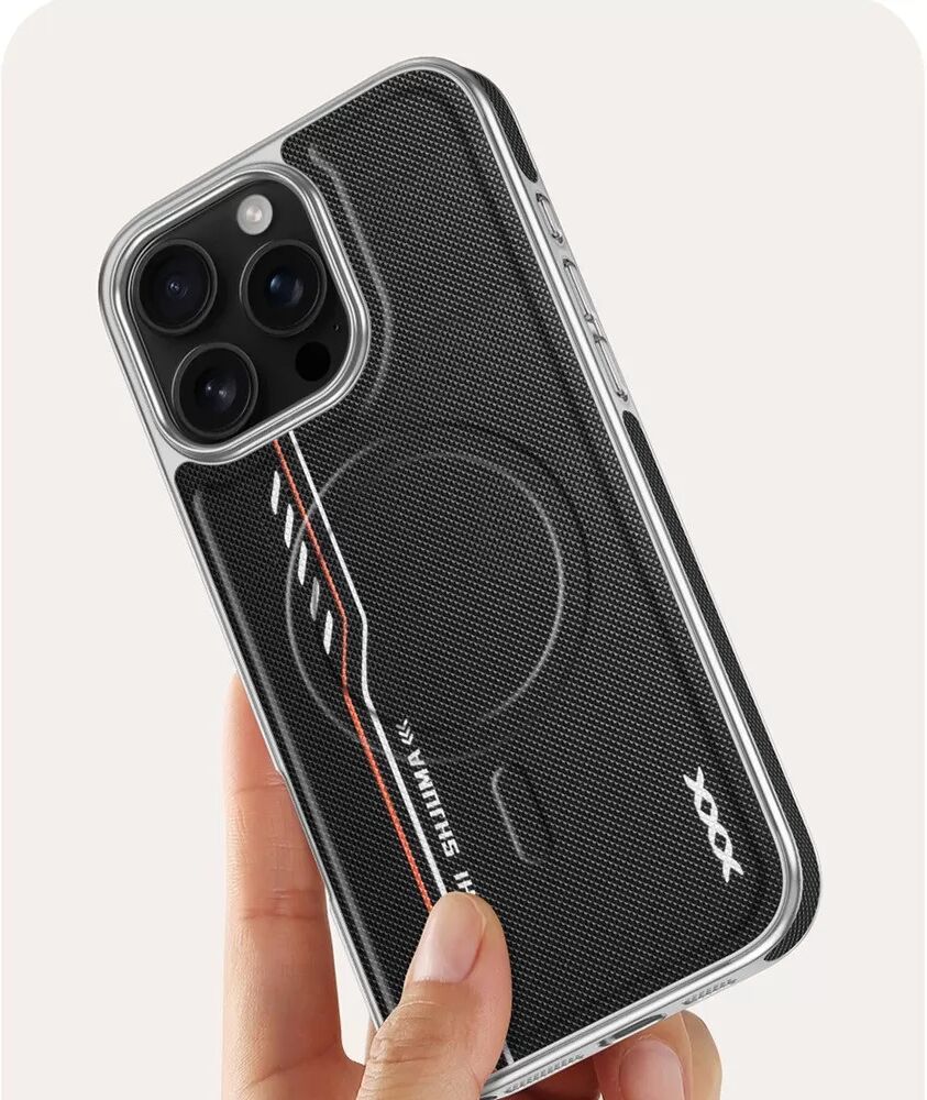 INF Coque Noire Magnétique PC Compatible avec iPhone 17 - Protection Antichoc